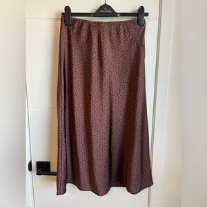 A&F shiny Polka Dot midi Skirt
